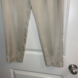 Zara Basic Collection Satin Dress Pants Cream size Medium